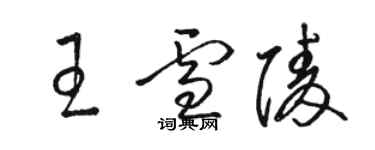 骆恒光王雪陵草书个性签名怎么写