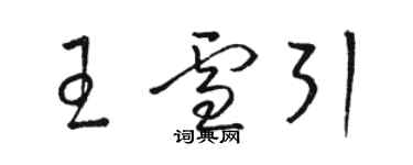 骆恒光王雪引草书个性签名怎么写