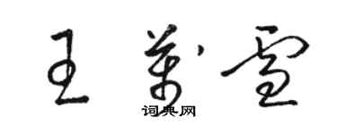 骆恒光王万雪草书个性签名怎么写