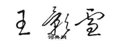 骆恒光王影雪草书个性签名怎么写