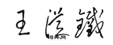骆恒光王从铁草书个性签名怎么写
