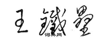 骆恒光王铁垒草书个性签名怎么写