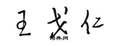 骆恒光王戈仁草书个性签名怎么写