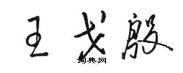 骆恒光王戈殷草书个性签名怎么写