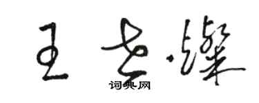骆恒光王世灿草书个性签名怎么写