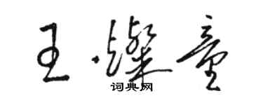 骆恒光王灿童草书个性签名怎么写