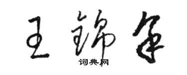 骆恒光王锦余草书个性签名怎么写