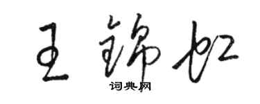 骆恒光王锦虹草书个性签名怎么写
