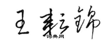 骆恒光王耘锦草书个性签名怎么写