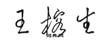 骆恒光王榕生草书个性签名怎么写