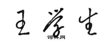 骆恒光王学生草书个性签名怎么写