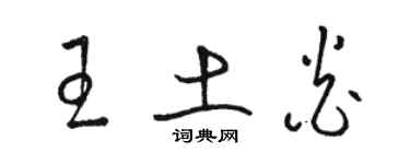 骆恒光王土炎草书个性签名怎么写