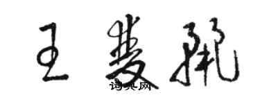骆恒光王双丽草书个性签名怎么写