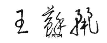 骆恒光王苏丽草书个性签名怎么写