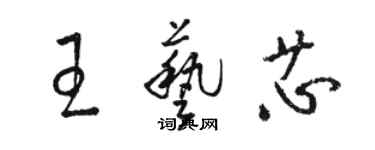 骆恒光王艺芯草书个性签名怎么写