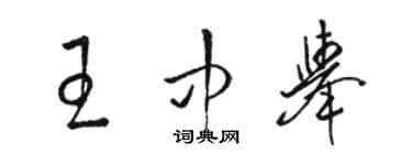 骆恒光王中举草书个性签名怎么写