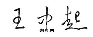 骆恒光王中起草书个性签名怎么写