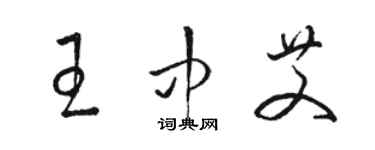 骆恒光王中艾草书个性签名怎么写