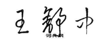 骆恒光王舒中草书个性签名怎么写