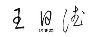 骆恒光王日德草书个性签名怎么写