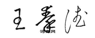 骆恒光王秦德草书个性签名怎么写