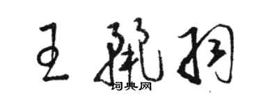 骆恒光王丽羽草书个性签名怎么写