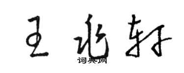 骆恒光王兆轩草书个性签名怎么写