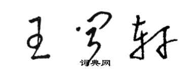 骆恒光王闻轩草书个性签名怎么写