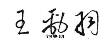 骆恒光王劲羽草书个性签名怎么写