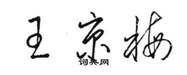 骆恒光王京梅草书个性签名怎么写