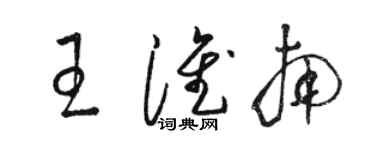 骆恒光王淮南草书个性签名怎么写