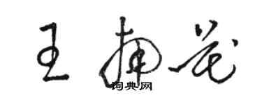 骆恒光王南花草书个性签名怎么写