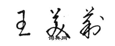 骆恒光王美莉草书个性签名怎么写