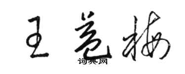 骆恒光王益梅草书个性签名怎么写