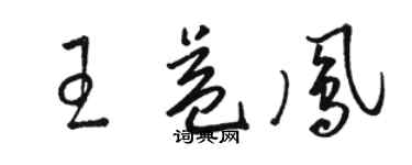 骆恒光王益凤草书个性签名怎么写