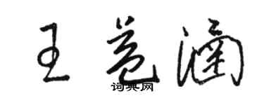 骆恒光王益涵草书个性签名怎么写