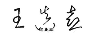 骆恒光王真喜草书个性签名怎么写