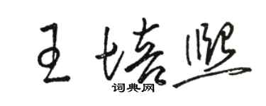 骆恒光王培熙草书个性签名怎么写