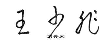 骆恒光王少非草书个性签名怎么写