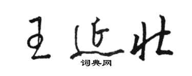 骆恒光王延壮草书个性签名怎么写