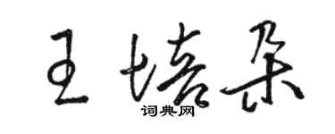 骆恒光王培朵草书个性签名怎么写