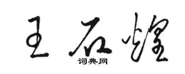 骆恒光王石煌草书个性签名怎么写