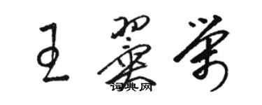 骆恒光王翼荣草书个性签名怎么写