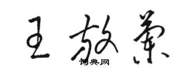 骆恒光王放兰草书个性签名怎么写