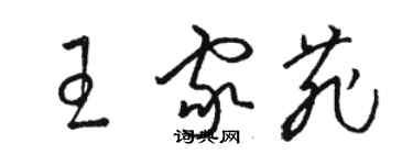 骆恒光王家菲草书个性签名怎么写