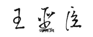 骆恒光王圣臣草书个性签名怎么写