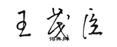 骆恒光王茂臣草书个性签名怎么写