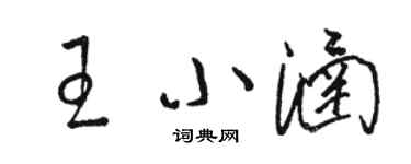 骆恒光王小涵草书个性签名怎么写