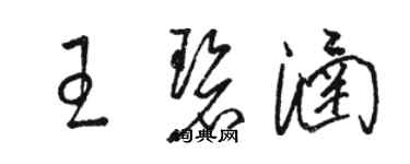 骆恒光王碧涵草书个性签名怎么写
