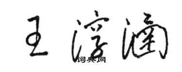 骆恒光王淳涵草书个性签名怎么写